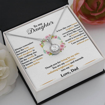 To My Daughter - I Am Incomplete Without You - Eternal Hope Necklace - Message Box