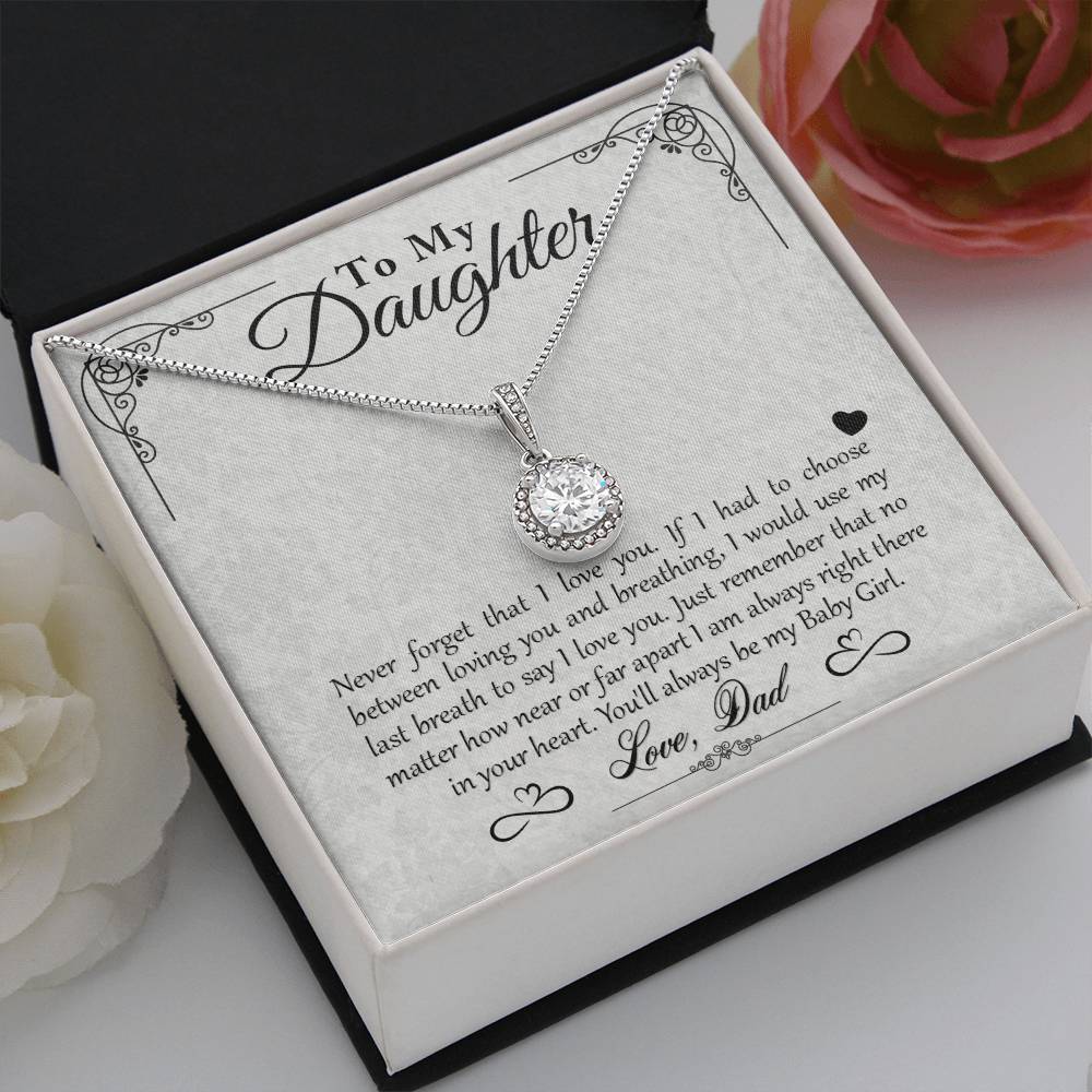 To My Daughter - You'll Always Be My Baby Girl - Eternal Hope Necklace - Message Box