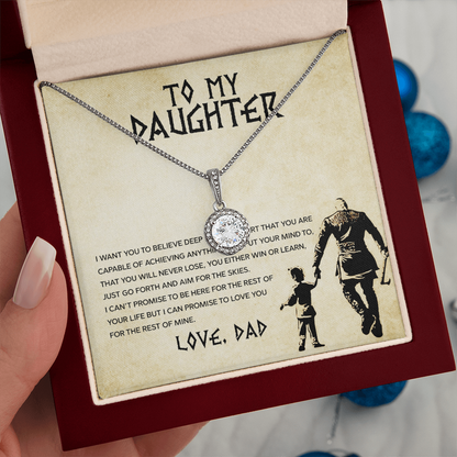 To My Daughter - You Can Achieve Anything - Eternal Hope Necklace - Message Box