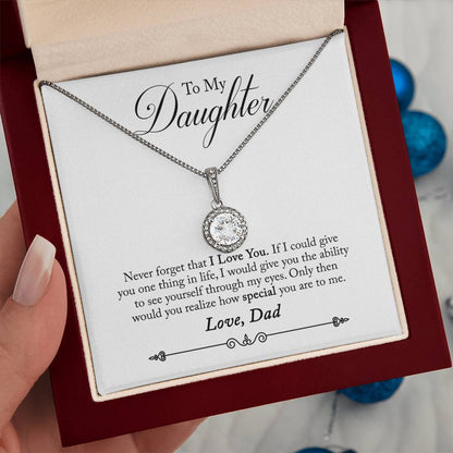 To My Daughter - Never Forget That I Love You - Eternal Hope Necklace - Message Box