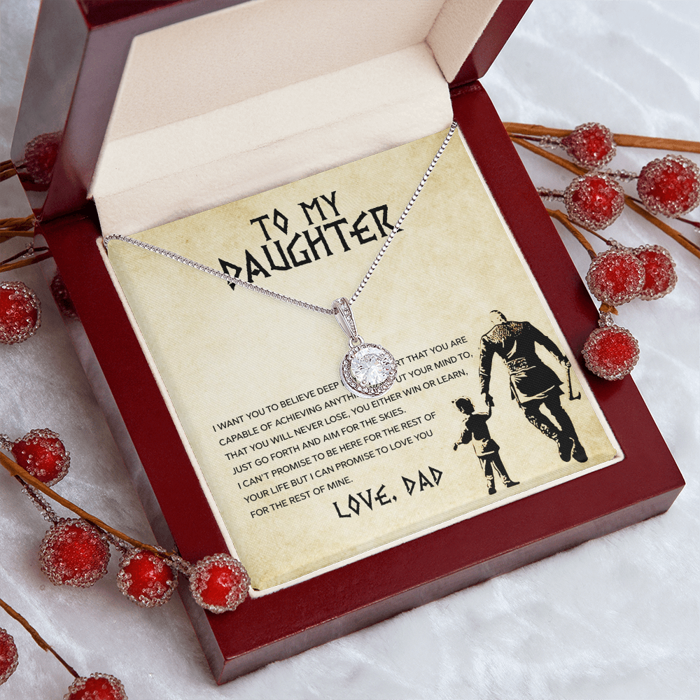 To My Daughter - You Can Achieve Anything - Eternal Hope Necklace - Message Box