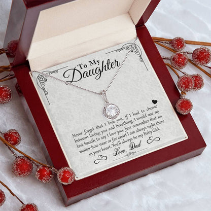 To My Daughter - You'll Always Be My Baby Girl - Eternal Hope Necklace - Message Box