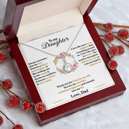 To My Daughter - I Am Incomplete Without You - Eternal Hope Necklace - Message Box