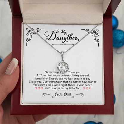To My Daughter - You'll Always Be My Baby Girl - Eternal Hope Necklace - Message Box