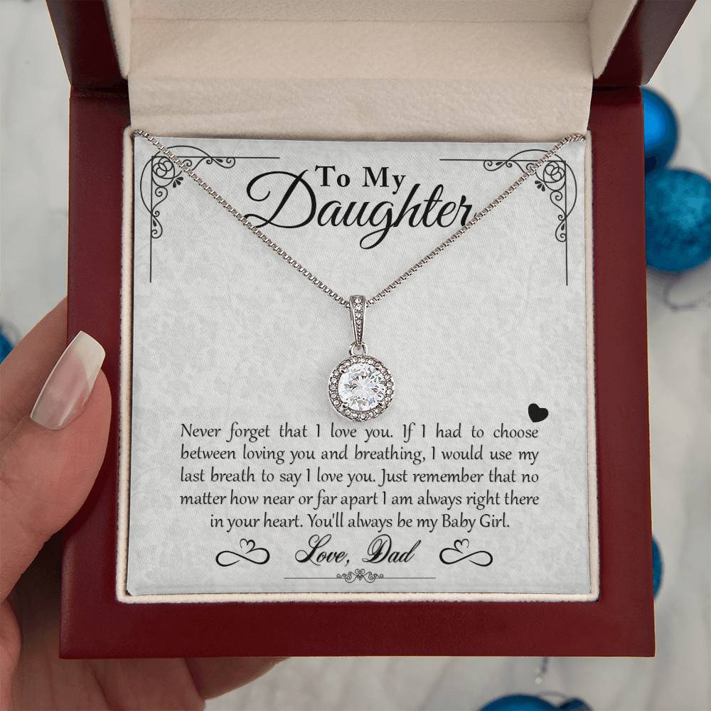 To My Daughter - You'll Always Be My Baby Girl - Eternal Hope Necklace - Message Box