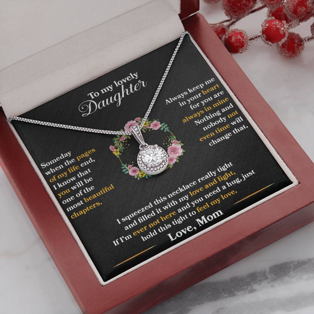 To My Daughter - Always Keep Me In Your Heart - Eternal Hope Necklace - Message Box