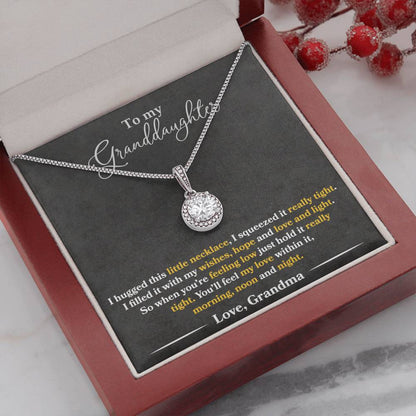 To My Granddaughter - You'll Feel My Love Within It - Grey - Eternal Hope Necklace - Message Box