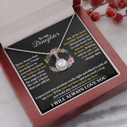 To My Daughter - Never Forget That I Love You - Flowers - Eternal Hope Necklace - Message Box