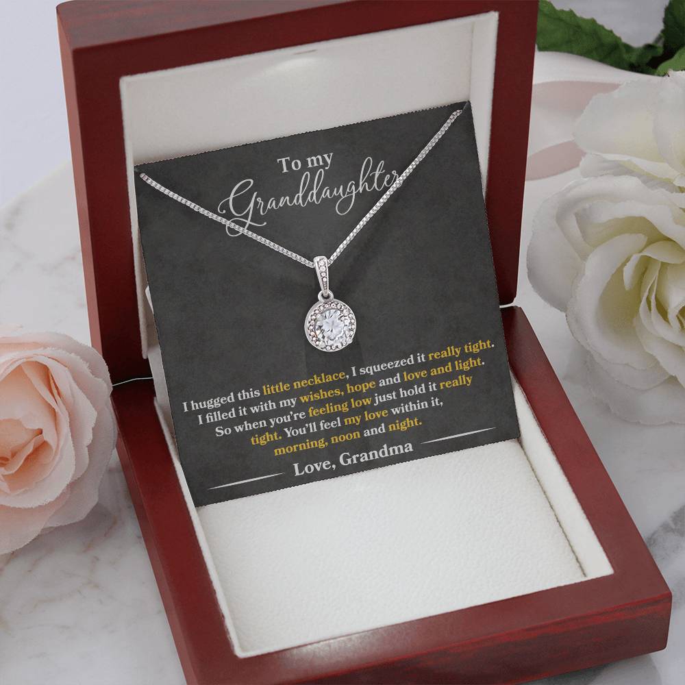 To My Granddaughter - You'll Feel My Love Within It - Grey - Eternal Hope Necklace - Message Box