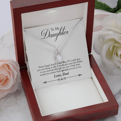 To My Daughter - Never Forget That I Love You - Eternal Hope Necklace - Message Box