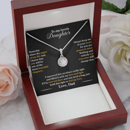 To My Daughter - Always Keep Me In Your Heart - Eternal Hope Necklace - Message Box