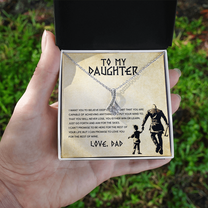 To My Daughter - You Can Achieve Anything - Alluring Beauty Necklace