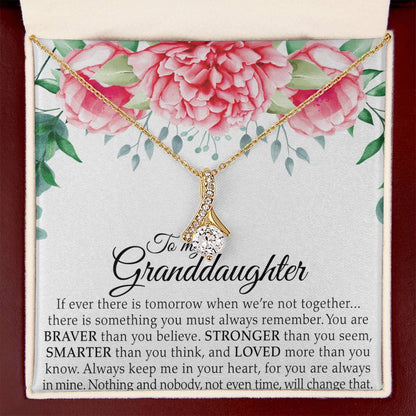 To My Granddaughter - You Are Braver Than You Believe - Alluring Beauty Necklace