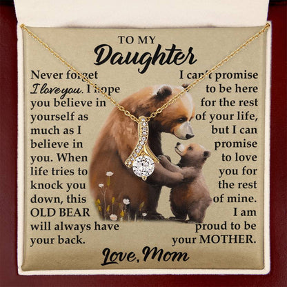 To My Daughter - Never Forget I Love You - Bears - Alluring Beauty Necklace