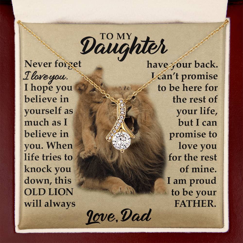 To My Daughter - Never Forget I Love You - Lions - Alluring Beauty Necklace