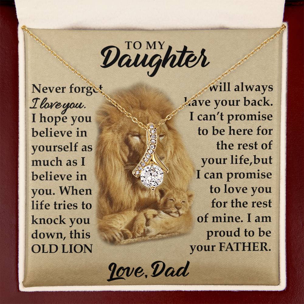 To My Daughter - Never Forget I Love You - Lions - Alluring Beauty Necklace