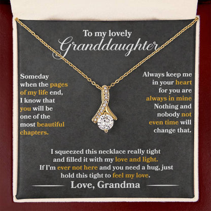 To My Lovely Granddaughter - Always Keep Me In Your Heart - Alluring Beauty Necklace