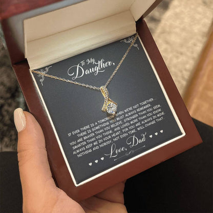 To My Daughter - You Are Braver Than You Believe - Grey - Alluring Beauty Necklace
