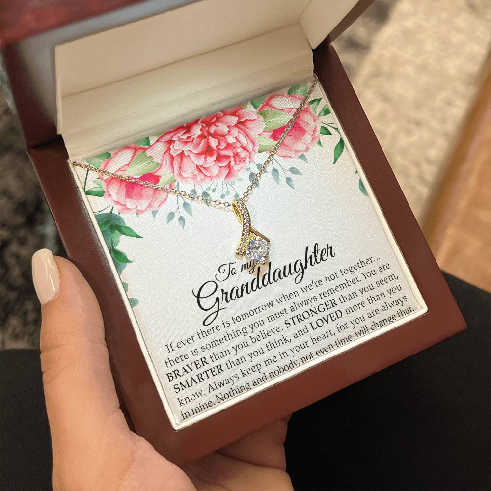 To My Granddaughter - You Are Braver Than You Believe - Alluring Beauty Necklace