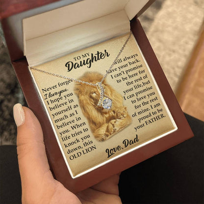 To My Daughter - Never Forget I Love You - Lions - Alluring Beauty Necklace