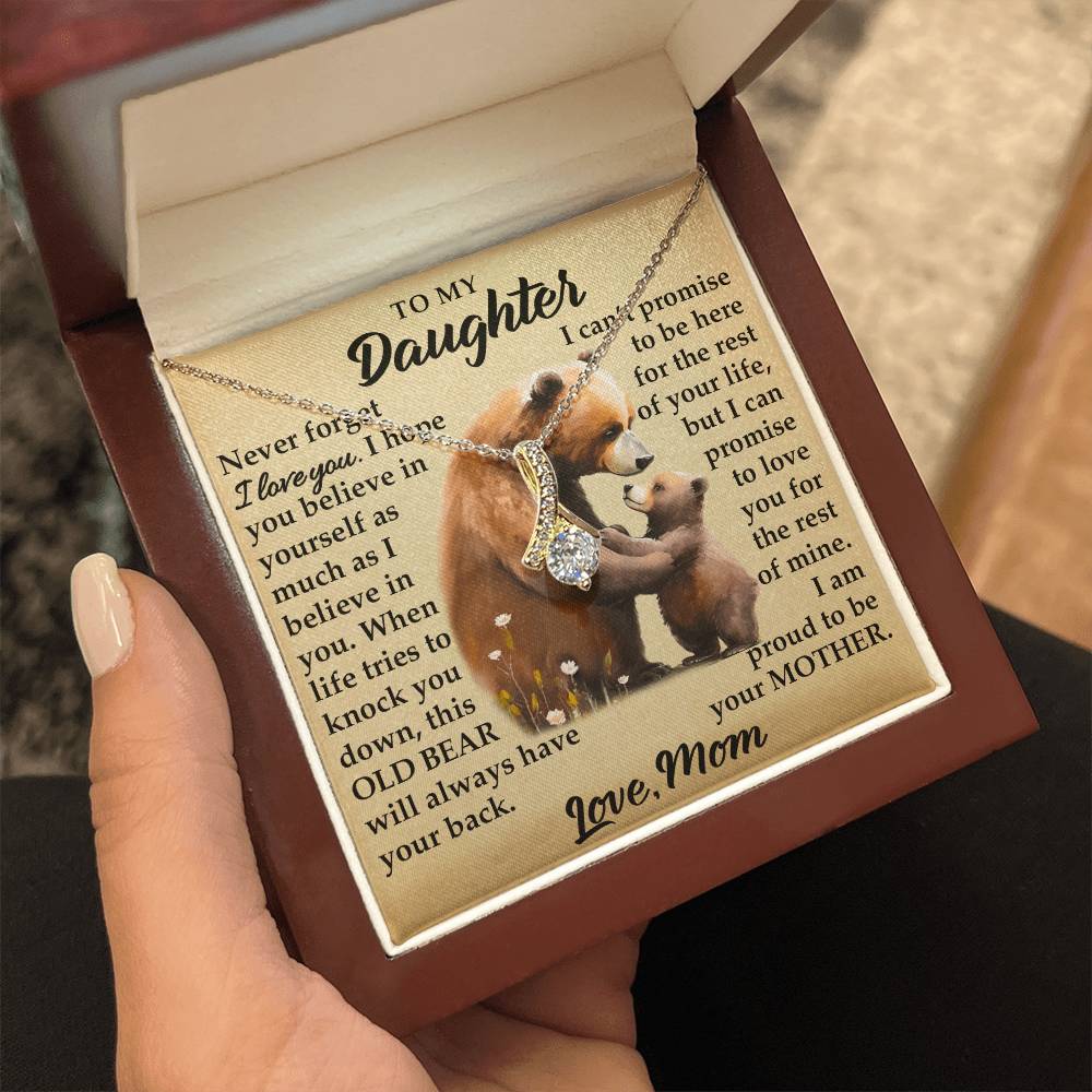 To My Daughter - Never Forget I Love You - Bears - Alluring Beauty Necklace