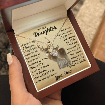 To My Daughter - Never Forget I Love You - Deer - Alluring Beauty Necklace