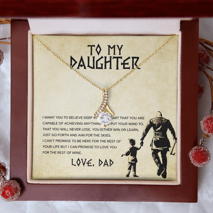 To My Daughter - You Can Achieve Anything - Alluring Beauty Necklace