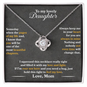 To My Lovely Daughter - Always Keep Me In Your Heart - Love Mom - PRICE INCLUDES FREE SHIPPING