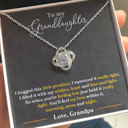 Granddaughter - I Hugged This Little Pendant - Love Grandpa