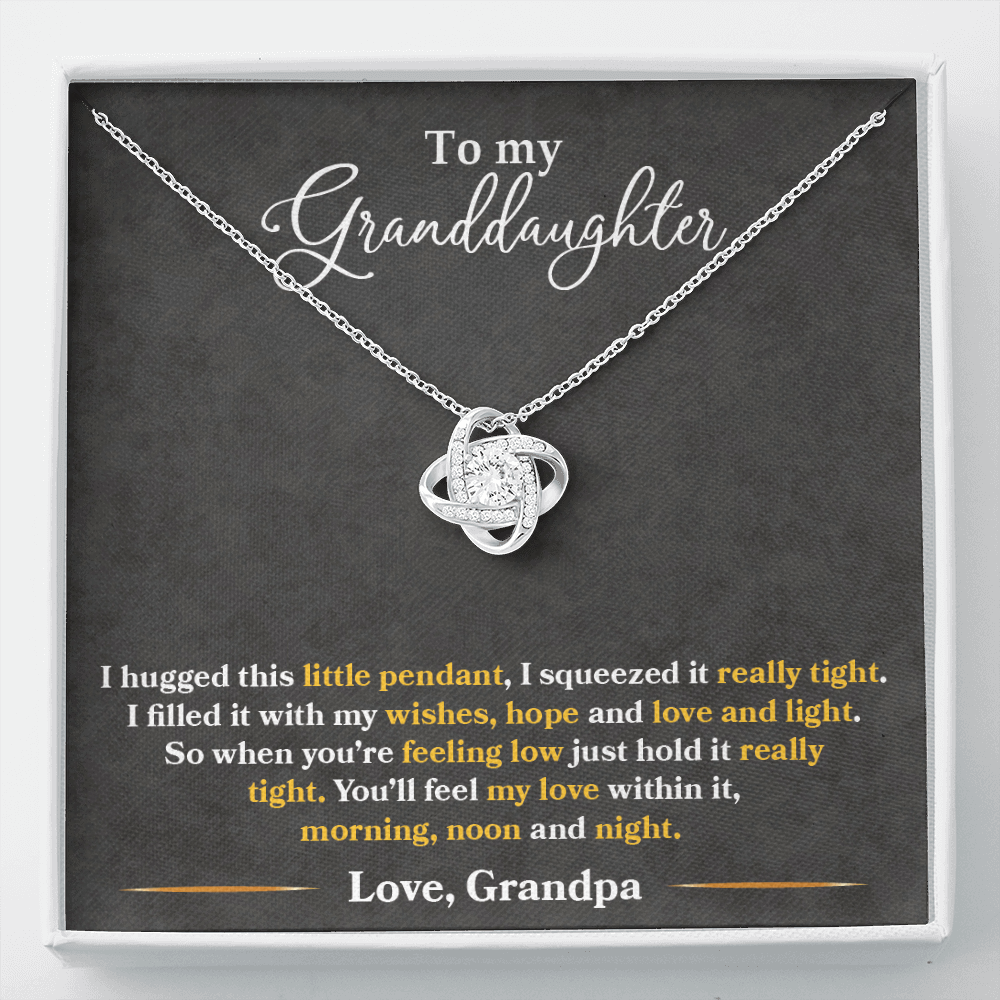 Granddaughter - I Hugged This Little Pendant - Love Grandpa