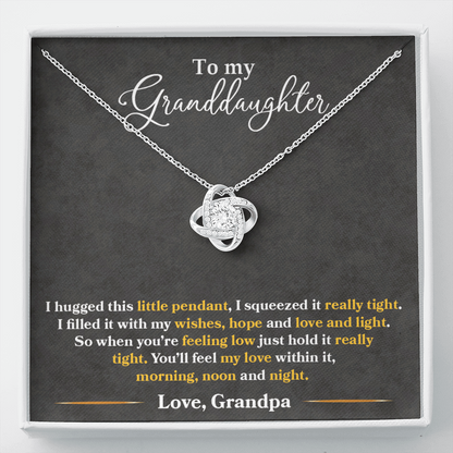 Granddaughter - I Hugged This Little Pendant - Love Grandpa