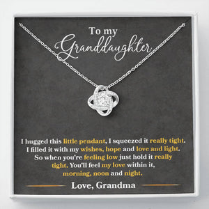 To My Granddaughter - I Hugged This Little Pendant - Love Grandma - PRICE INCLUDES FREE SHIPPING