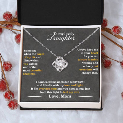 To My Lovely Daughter - Always Keep Me In Your Heart - Love Mom - PRICE INCLUDES FREE SHIPPING