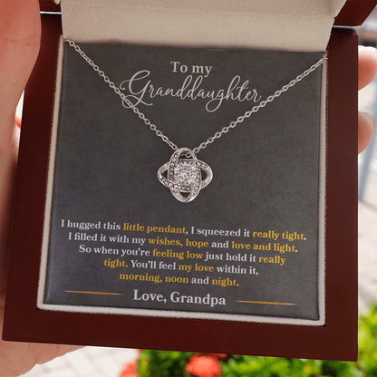 Granddaughter - I Hugged This Little Pendant - Love Grandpa