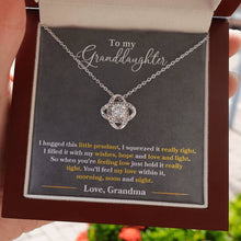 Load image into Gallery viewer, To My Granddaughter - I Hugged This Little Pendant - Love Grandma - PRICE INCLUDES FREE SHIPPING