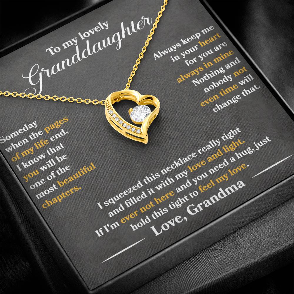 To My Daughter - Always Keep Me In Your Heart - Forever Love Necklace - Message Box