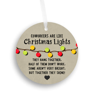 Coworkers Like Christmas Lights Ornaments