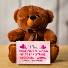 Load image into Gallery viewer, Thank You For Raising Me Teddy Bear With Postcard -PRICE INCLUDES FREE SHIPPING!!