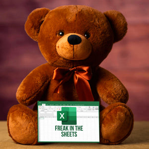 Freak In The Sheets Teddy Bear With Postcard - PRICE INCLUDES FREE SHIPPING!