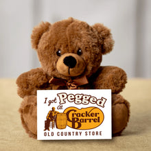 Load image into Gallery viewer, Cracker Barrell Teddy Bear With Postcard - PRICE INCLUDES FREE SHIPPING!!