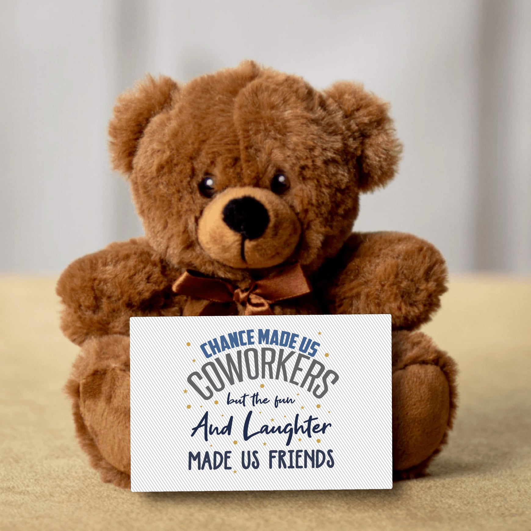 Chance Made Us Friends Teddy Bear With Postcard - PRICE INCLUDES FREE SHIPPING!!