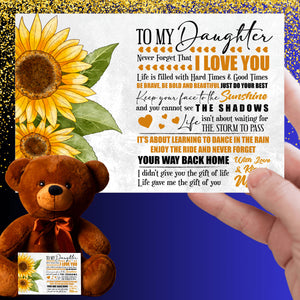 Daughter Never Forget Teddy Bear -PRICE INCLUDES FREE SHIPPING