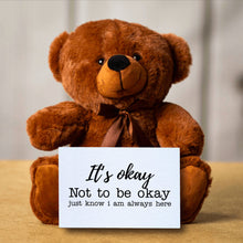 Load image into Gallery viewer, It&#39;s Okay to Not Be Okay Teddy Bear
