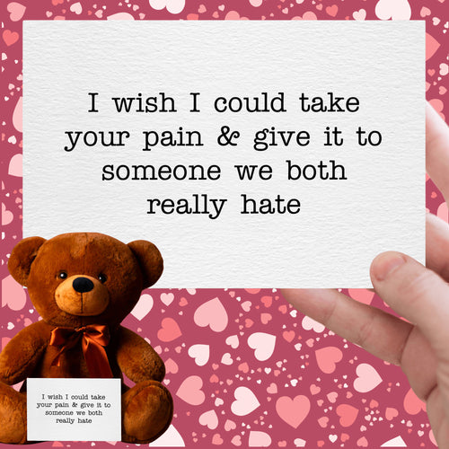Wish I Could Take Your Pain Teddy Bear