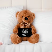 Load image into Gallery viewer, In This Family No One Fights Alone Brain Cancer Teddy Bear - Personalized - PRICE INCLUDES FREE SHIPPING