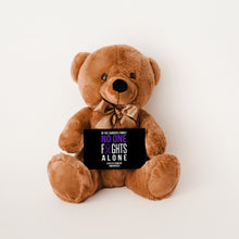 Load image into Gallery viewer, In This Family No One Fights Alone Cystic Fibrosis Teddy Bear -Personalized - PRICE INCLUDES FREE SHIPPING