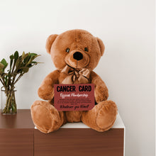 Load image into Gallery viewer, Cancer Card Teddy Bear With Message Card - PRICE INCLUDES FREE SHIPPING