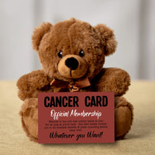 Load image into Gallery viewer, Cancer Card Teddy Bear With Message Card - PRICE INCLUDES FREE SHIPPING