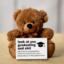 Load image into Gallery viewer, Look at You Graduating Teddy Bear with Message Card - PRICE INCLUDES FREE SHIPPING
