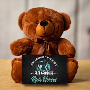 Real Grand Kids Ride Horses Teddy Bear with Message Card - PRICE INCLUDES FREE SHIPPING